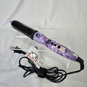 Calista Perfecter PRO .75" Heated Brush Model PF002B Purple Floral Digital